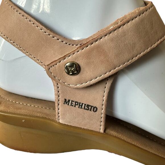 Mephisto Pattie Velcro Sandals Neutral Boho Summer Coastal Mermaid Seashell 7 - Picture 8 of 11